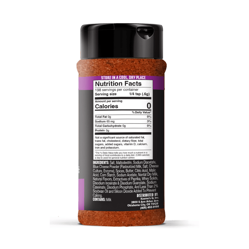 Kosmos Q Kickin' Cajun Wing Seasoning 4.2 oz shaker from DDR BBQ Supply – Cajun dry wing dust seasons 12–15 lbs