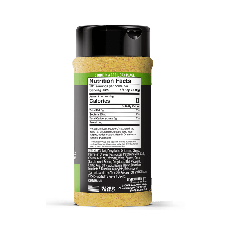 Kosmos Q Garlic Parm Wing Seasoning from DDR BBQ Supply – garlic, parmesan, and pepper blend for wings, fries, veggies, and popcorn