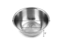 large stainless steel mixing bowl 6.25 quart with scratch-resistant finish dimensions shown