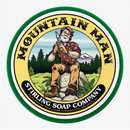 DDR BBQ Supply Manly Cans Stirling Soap Company Mountain Man shaving soap tin with illustrated lumberjack label
