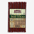 DDR BBQ Supply Burgers' Smokehouse beef sticks in a clear snack pack, a savory protein snack for outdoor adventures.
