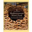 Book cover for Mediterranean Street Food: Stories, Soups, Snacks, Sandwiches, Barbecues, Sweets, and More from Europe, North Africa, and the Middle East - Paperback by Books by splitShops, featuring a close-up of sesame-covered bread rings arranged in a circular pattern with a yellow border, capturing the vibrant spirit of Mediterranean street food recipes.