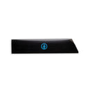 The Messermeister Edge-Guard Set - 7 Piece by Messermeister is a black rectangular tool for knife storage and blade protection, featuring a beveled edge and blue circular logo, shown on a white background.
