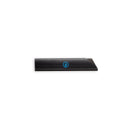 The Messermeister Edge-Guard Set - 7 Piece features black rectangular knife guards with a glossy finish and blue circular logo, providing safe knife storage. Shown here on a white background.