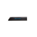 A rectangular black Messermeister knife bar with blue logo, shown on a white background. Perfectly complements the 7-Piece Messermeister Edge-Guard Set.