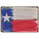 Show your Texas pride with the Lone Star Art Texas Flag - Metal Sign, featuring a distressed painted illustration and vintage texture. Durable for indoor or outdoor display.