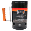 Mr. Bar-B-Q charcoal chimney starter with wood handle for fast lighter-free ignition