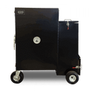 The front of the Myron Mixon Smokers G33 gravity Fed Smoker. 