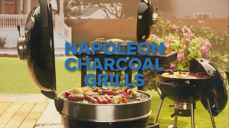 Napoleon Professional 18 Charcoal Kettle Grill PRO18K-LEG with cast iron grids and Vortex heat system at DDR BBQ Supply