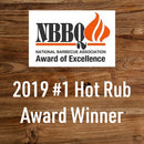Hickman's BBQ Award of Excellence logo on wood background with text: 2019