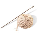 A SpitJack 7" Stainless Steel Meat Trussing Needle and Butcher's Cooking Twine Bundle on a white background.