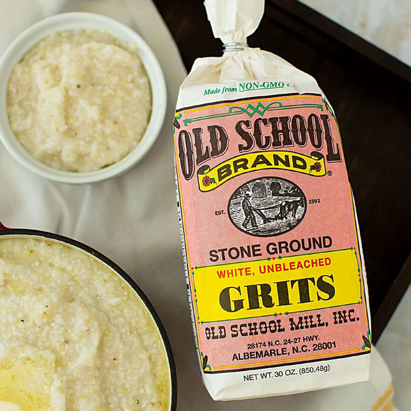 Non- GMO Stone Ground White Unbleached Grits Old School Mill, Inc/Faire