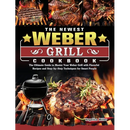 The Newest Weber Grill Cookbook: The Ultimate Guide to Master Your Weber Grill with Flavorful Recipes and Step-by-Step Techniques for Smart People hardcover featuring a black charcoal grill and a grilled steak on a flaming grate.