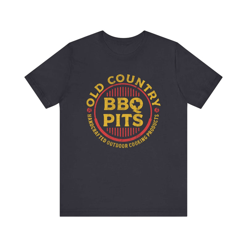 Unisex BBQ t-shirt worn by man and woman grilling together – premium fit, available at DDR BBQ Supply
