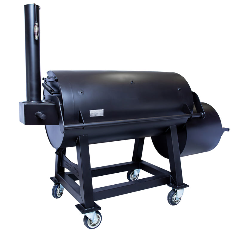 Old Country BBQ Pits G3 Fully Insulated offset smoker 3/4 view. 