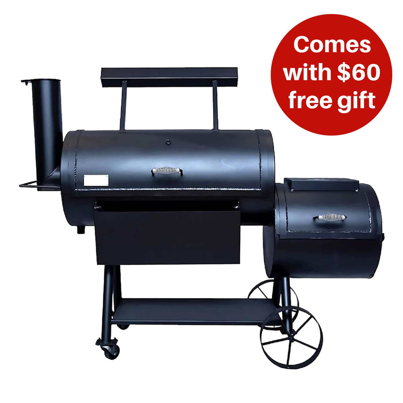 Old Country BBQ Pits Brazos Offset Smoker DLX with counterweight Old Country BBQ Pits