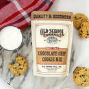 Old School Brand Chocolate Chip Cookie Mix – easy-to-bake, rich chocolate chip cookies with soft centers and crisp edges