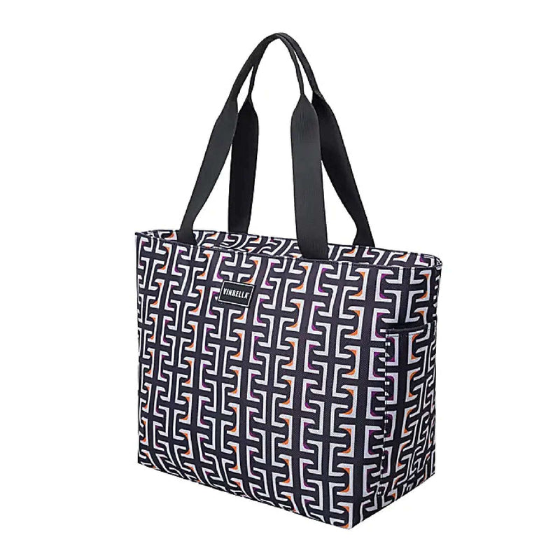 Tote N' Go - Large Tote - Geometric Black Vinrella/Faire