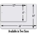 Two rectangular "Pick Up Here" metal signs by Lone Star Art are shown, ideal for indoor or outdoor restaurant use. Available in 12x8 and 18x12 inches, both with small side holes. Text below: Available in Two Sizes.