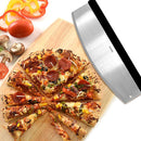 Multi-Use Stainless Steel Pizza Cutter with Curved Blade and Soft Grip – Available at DDR BBQ Supply