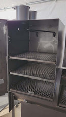 Old Country BBQ Pits Angus Smoker at DDR BBQ Supply – heavy-duty welded offset smoker with vertical chamber and massive cooking capacity