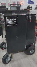 video of myron mixon MMS G9 gravity fed smoker showing interior and different features of this meat smoker