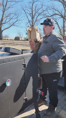 Old Country BBQ Pits Insulated Gravity Fed Smoker with heavy-duty steel construction and fully insulated cooking chamber