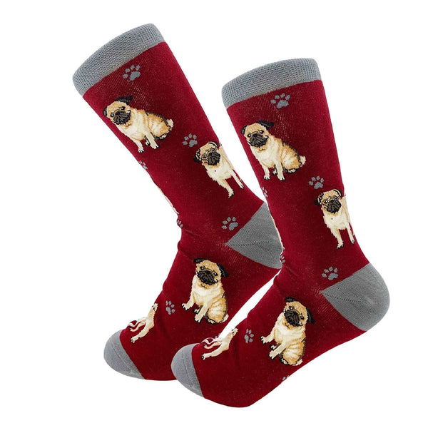 Pug Dog Socks - Red E & S Pets/Faire