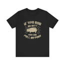 funny pig bbq shirt if you rub my butt you can pull my pork from DDR BBQ Supply