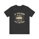 funny pig bbq shirt if you rub my butt you can pull my pork from DDR BBQ Supply