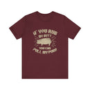 funny pig bbq shirt if you rub my butt you can pull my pork from DDR BBQ Supply