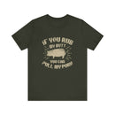 funny pig bbq shirt if you rub my butt you can pull my pork from DDR BBQ Supply
