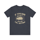 funny pig bbq shirt if you rub my butt you can pull my pork from DDR BBQ Supply