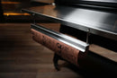 Pimp My Grill® Tactical Stainless Folding Front Shelf attached to a Recteq RT-700 with a roll of butcher paper suspended underneath.