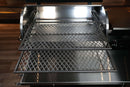 Two Pimp My Grill® Gen2 Slide-Out Rack System stainless steel grill racks installed in a Recteq RT-800 / Deck Boss 800.