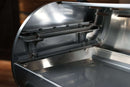 The interior of a Recteq RT-800 / Deck Boss 800 smoker grill featuring a Pimp My Grill® Gen2 Slide-Out Rack System with two racks.