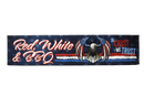The Spice Guy Red, White & BBQ Box features a sign with a bald eagle, American flag colors, and "In Crust We Trust"—the perfect gift for grill masters or to add patriotic flair to any backyard BBQ.