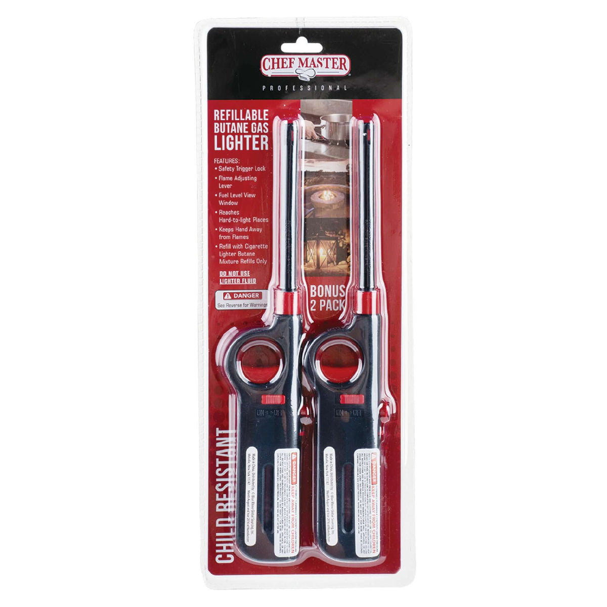 cigarette lighter refillable Refillable Butane Lighter 2 Pack 11006B