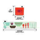 Refillable plaid plastic wrap dispenser with 12 inch BPA-free wrap and slide cutter
