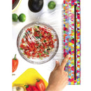 Triangle pattern plastic wrap dispenser with BPA-free wrap and slide cutter