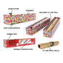 Triangle pattern plastic wrap dispenser with BPA-free wrap and slide cutter