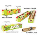 Plastic Wrap Veggies Refillable Dispenser 12" x 30' ChicWrap Veggie print plastic wrap dispenser with BPA-free wrap and slide cutter