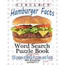 A Circle It, Hamburger Facts, Large Print, Word Search, Puzzle Book - Paperback with a cheeseburger on the cover.
