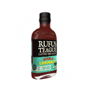 Rufus Teague Diablo Limonajo BBQ Sauce blends citrus, garlic, and spicy peppers for a bold kick. The teal and red label by Rufus Teague features black and yellow text with lemon and pepper illustrations.