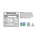The nutrition label of Rufus Teague Steak Sauce lists 50 calories per 2 Tbsp, ingredients such as raisin paste, tamari soy sauce, and anchovy paste. It’s gluten-free, kosher, non-GMO, and includes allergen info and certifications.