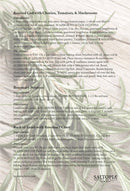 A recipe page featuring “Roasted Cod with Chorizo, Tomatoes, & Mushrooms,” “Rosemary Potatoes,” and an herbed rosemary crust, set on a light surface—perfect for fans of SALTOPIA Rosemary Salt: SCARBOROUGH FAIR infused sea salt.