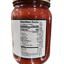 A pint jar of DDR BBQ Supply Red Salsa Grande (Hot) 16 oz shows a nutrition label listing 10 calories per 2-tbsp serving, and ingredients like tomatoes, onions, jalapeño, and habanero chiles.