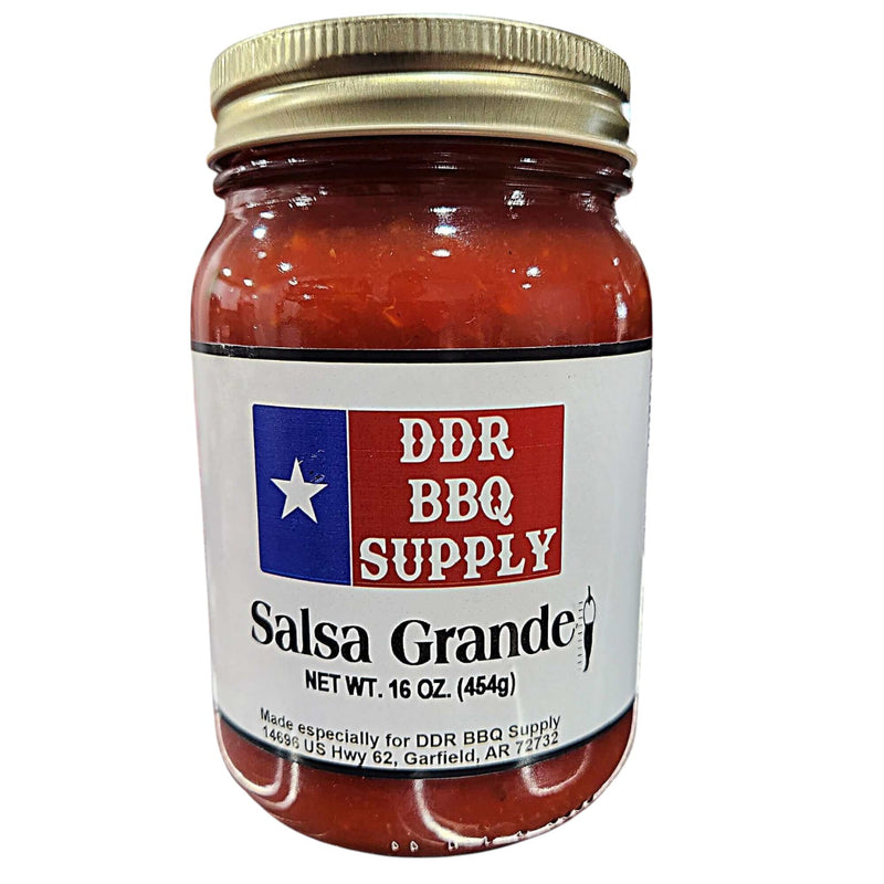 DDR BBQ Supply Red Salsa Grande (Hot) – Chunky Salsa, 16 oz