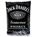 A large plastic bag of Jack Daniel’s 20 Lb. Smoking Wood Pellets, featuring the brand’s iconic whiskey label design.
