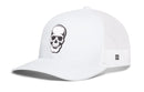 Haka Hat Skull Trucker Hat | Black Snapback with a mesh back and a graphic on the front crown, perfect as a Halloween hat.